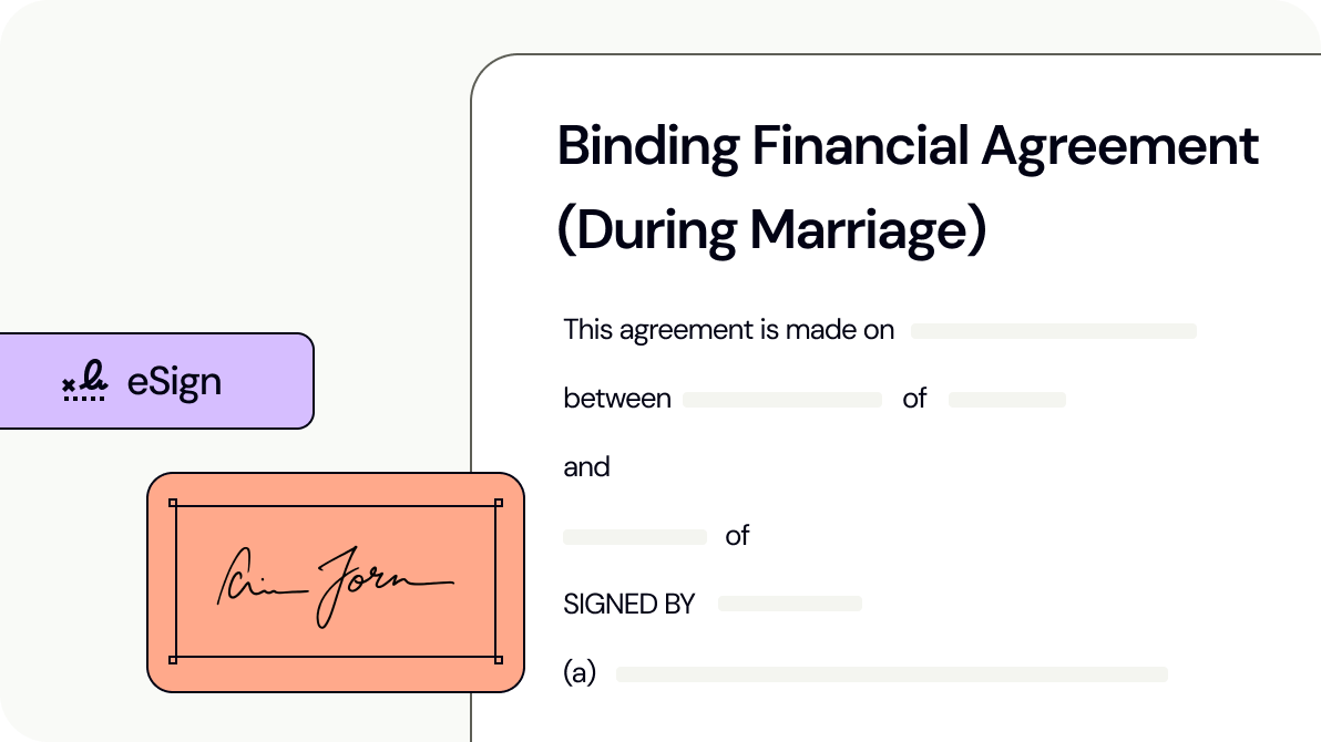 Binding Financial Agreement (During Marriage)