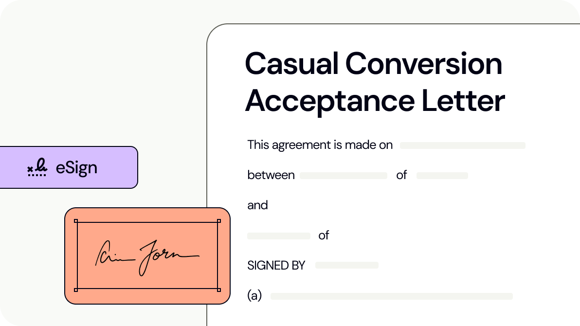 Casual Conversion Acceptance Letter