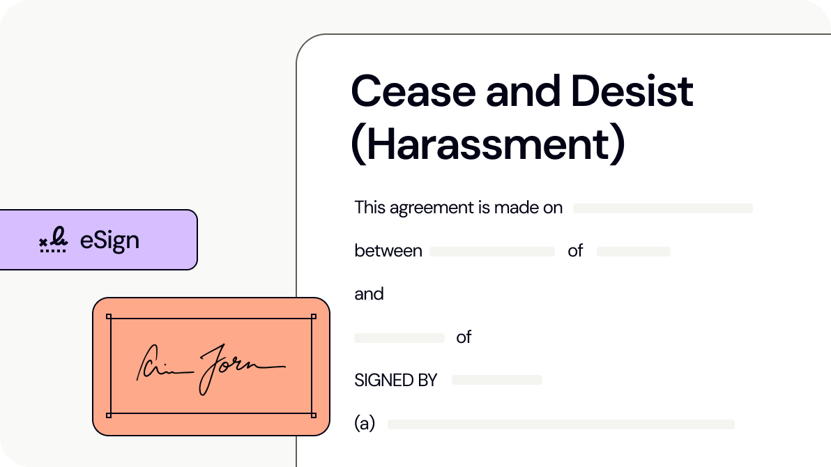 Cease and Desist (Harassment)