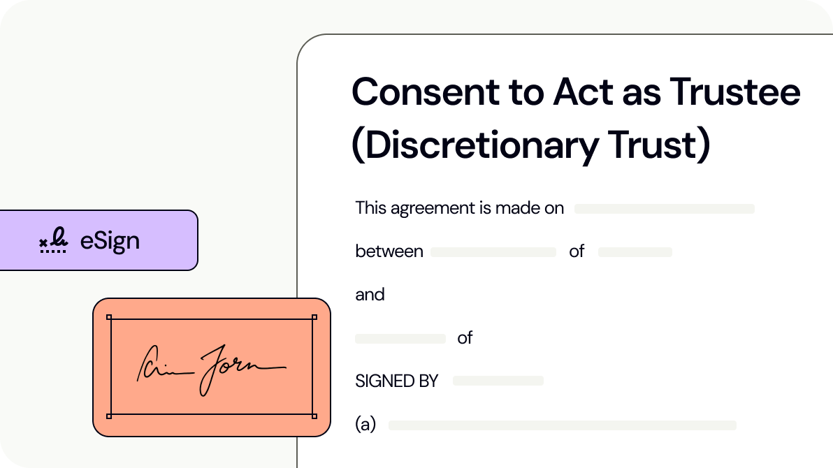 Consent to Act as Trustee (Discretionary Trust)