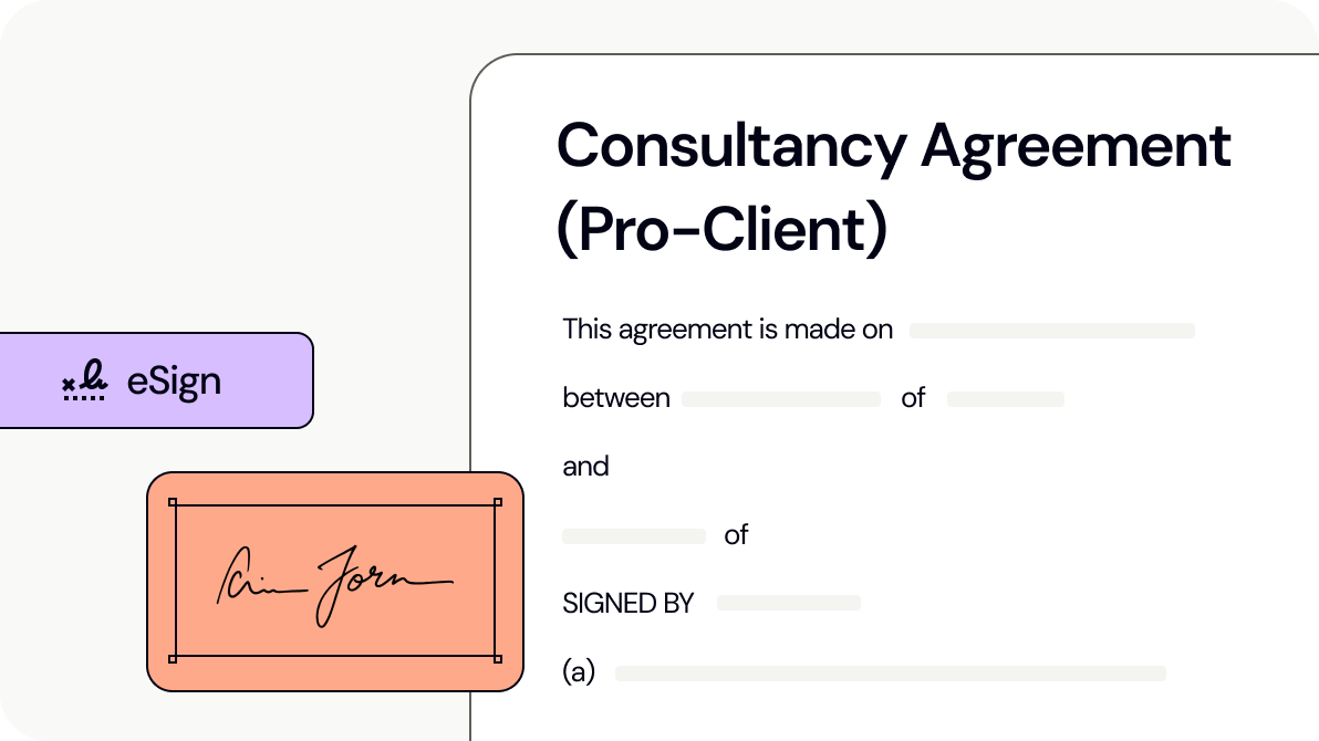 Consultancy Agreement (Pro-Client)