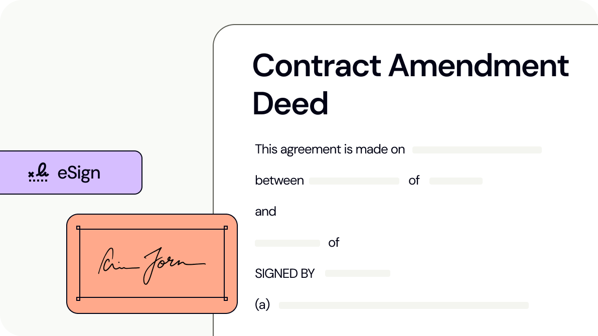 Contract Amendment Deed