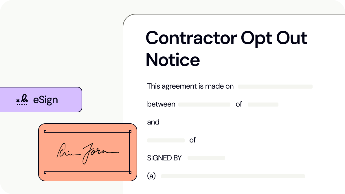 Contractor Opt Out Notice