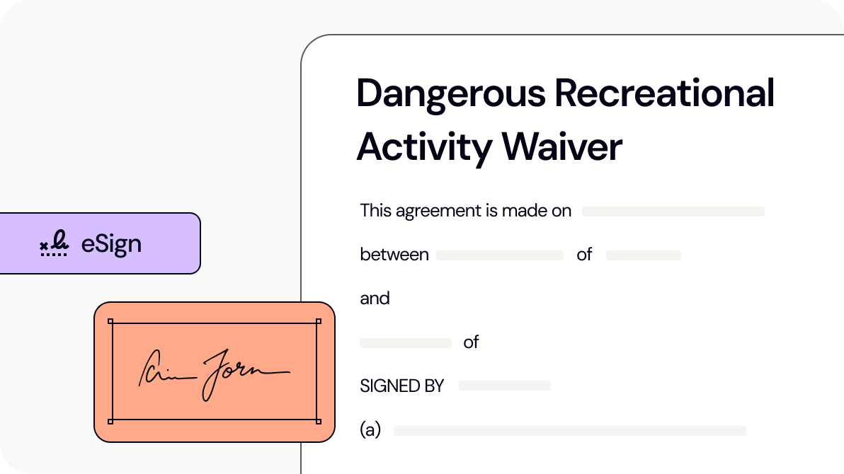 Dangerous Recreational Activity Waiver