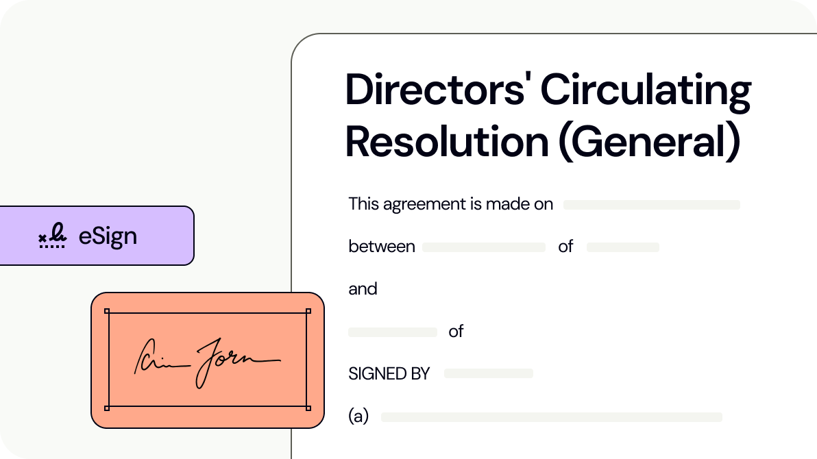 Directors' Circulating Resolution (General)