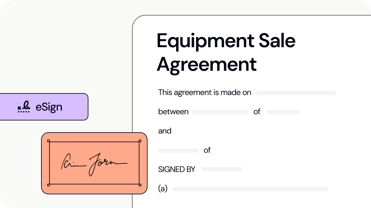 Equipment Sale Agreement