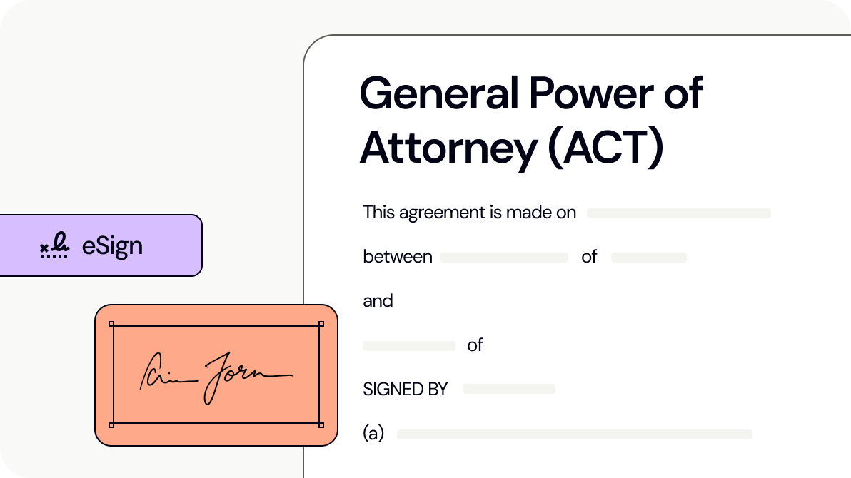 General Power of Attorney (ACT)