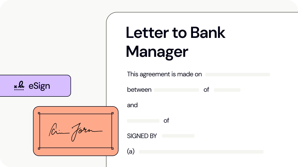 Letter to Bank Manager