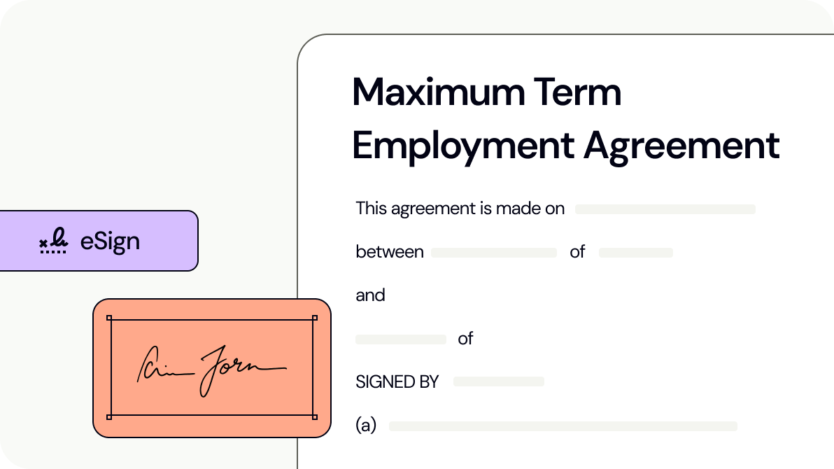 Maximum Term Employment Agreement