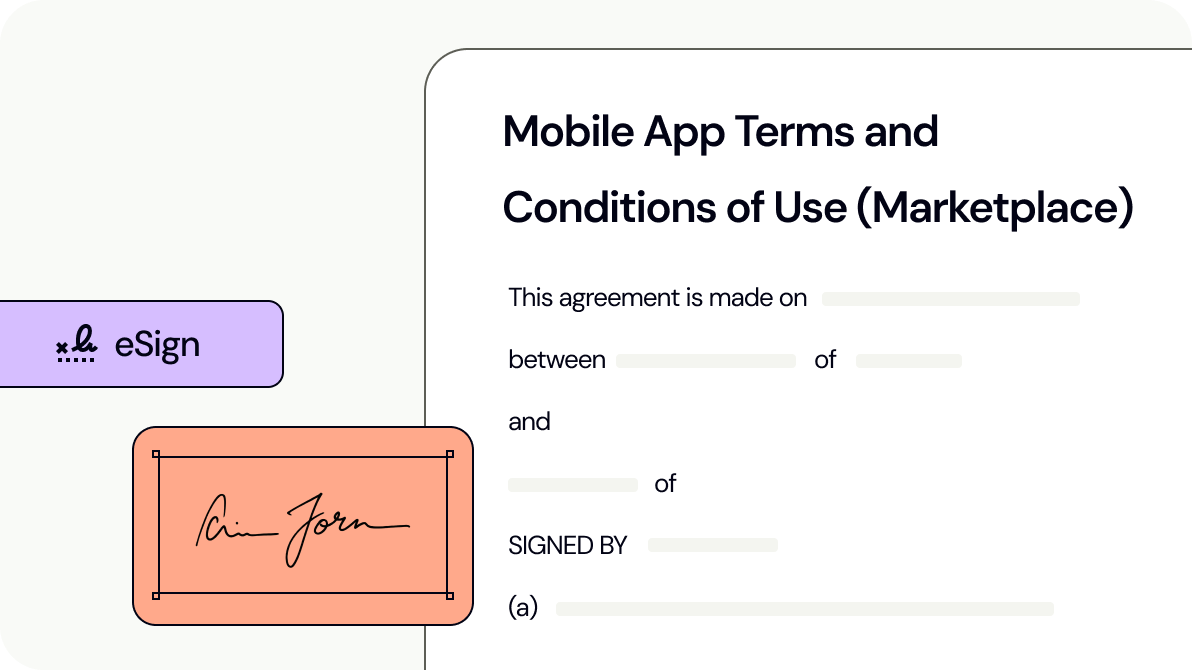 Mobile App Terms and Conditions of Use (Marketplace)