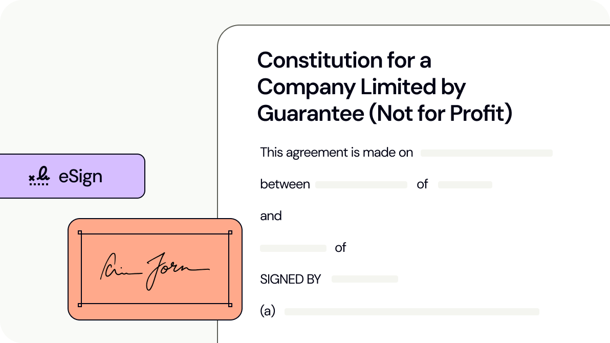 Constitution for a Company Limited by Guarantee (Not for Profit)