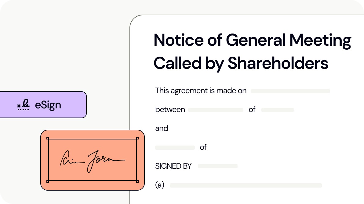 Notice of General Meeting Called by Shareholders