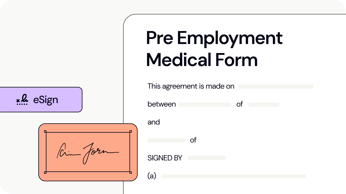 Pre Employment Medical Form