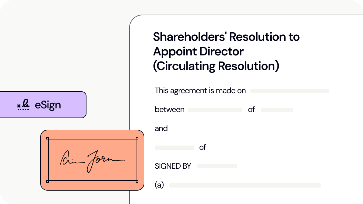 Shareholders' Resolution to Appoint Director (Circulating Resolution)