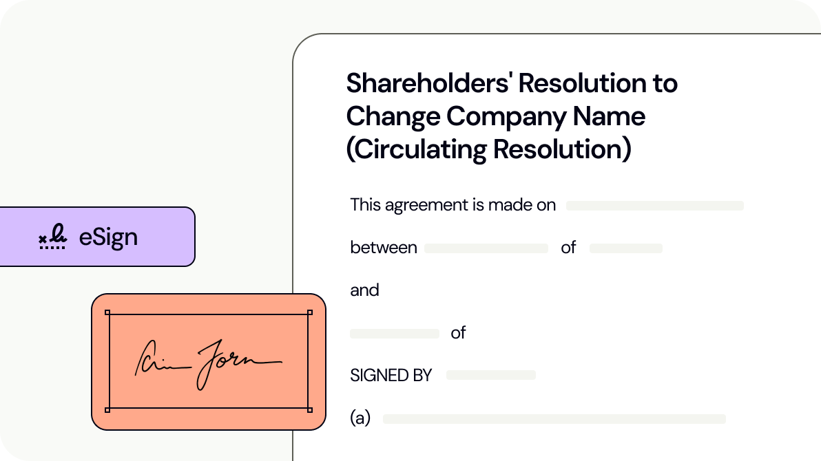 Shareholders' Resolution to Change Company Name (Circulating Resolution)