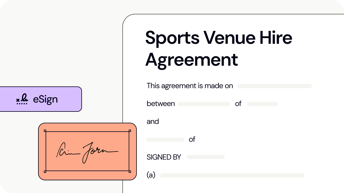 Sports Venue Hire Agreement