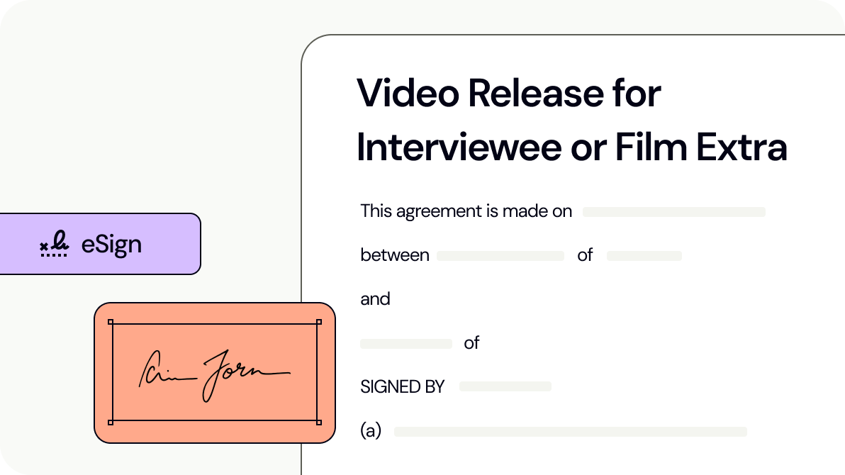 Video Release for Interviewee or Film Extra