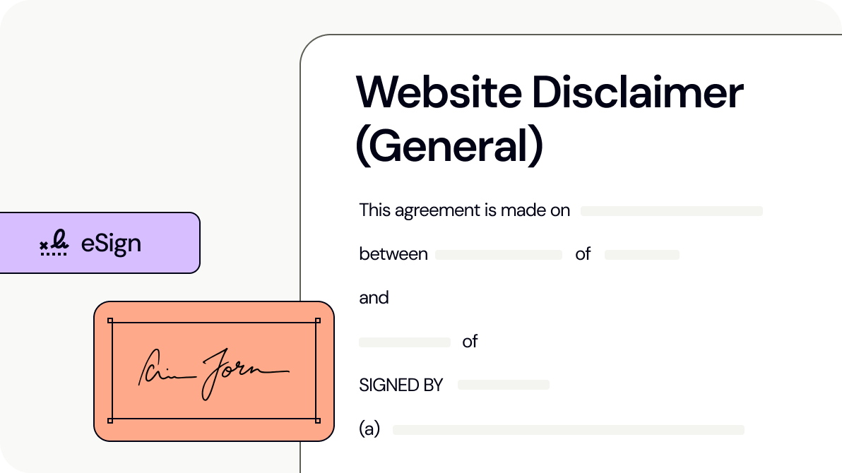 Website Disclaimer (General)