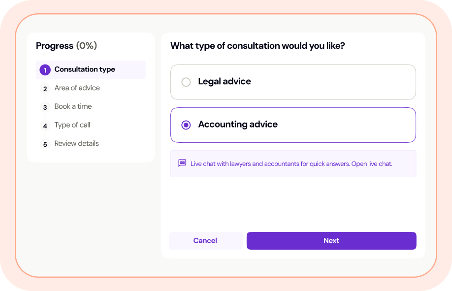Accounting advice membership