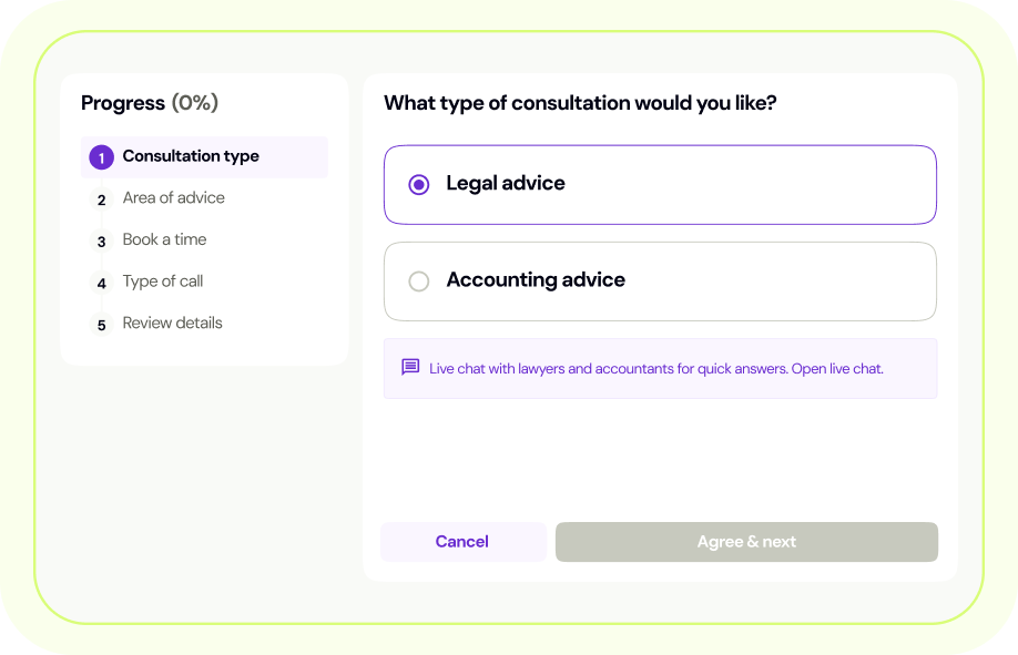 Legal advice membership